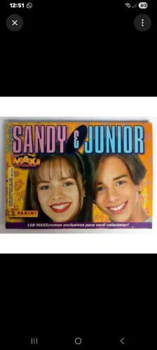 Album panini sandy e junior ano 2000