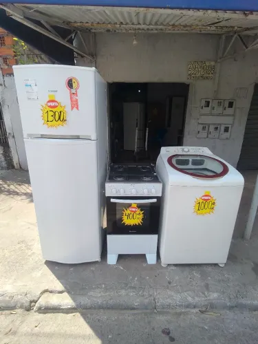 MÁQUINA DE LAVAR, FOGÃO É GELADEIRA