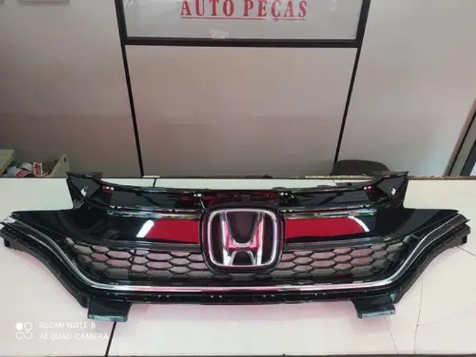 Grade Parachoque Dianteiro Honda Fit 2019 A 2021 Preto Brilhante