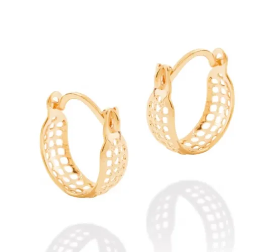 Brinco argola vazado banhado a ouro (523179) Rommanel