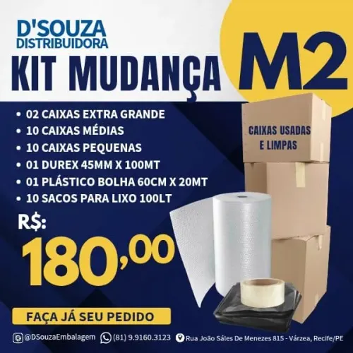 Kit Mudança Completo: Caixas e Materiais