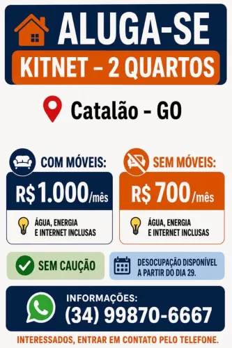 Kitnet 2 quartos