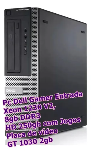 Pc Gamer de entrada Xeon 1230 v2, 8gb, GT 1030, HD, Monitor 18 Pol #Leiaa#Entrego#Parcelo