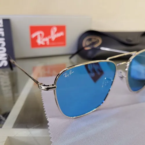 Ray ban carvan reverse azul espelhado com prata rb0102s