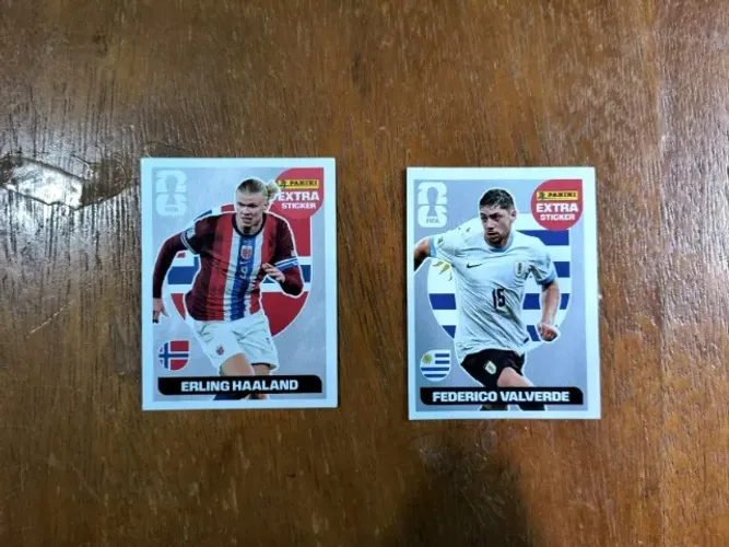 Figurinhas do Álbum Copa do Mundo 2026 - Haaland e Valverde Prata - Extra / Legend
