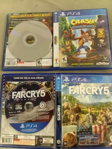 Crash e far cry ps4 funcionam mas tem avarias