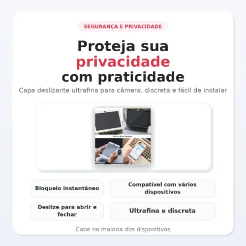 Protetor de Câmera Tampa de Webcam Notebook e Celulares 