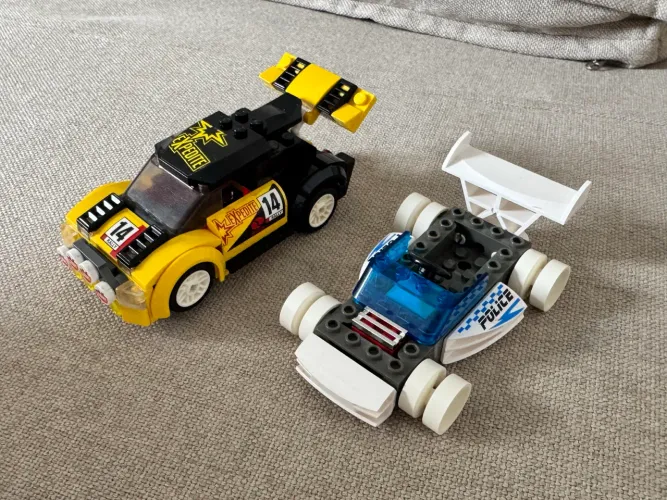 Conjunto de carros Lego colecionáveis