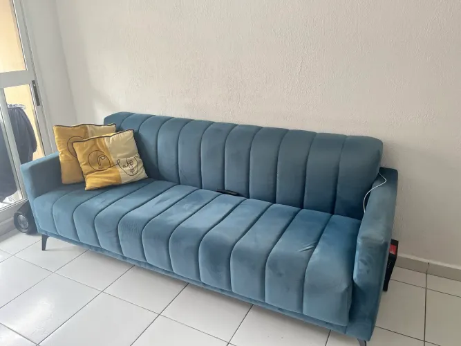 Sofá Azul 210cm