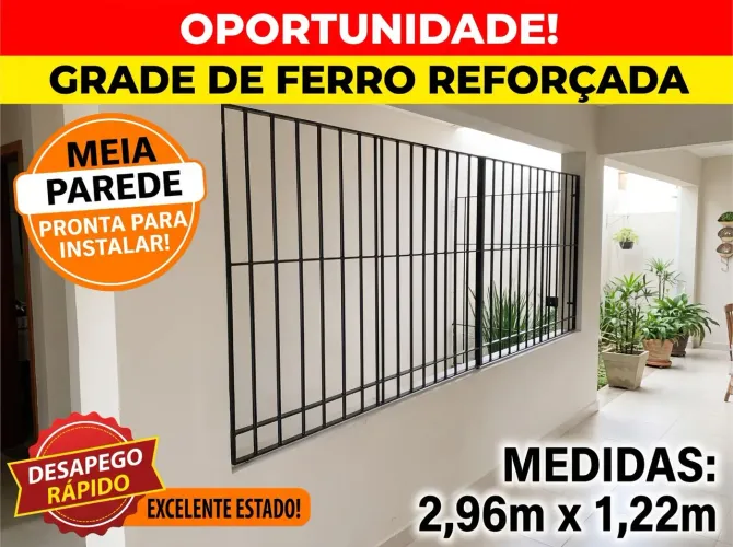 Grade Ferro 2,96 X 1,22 para Meia Parede