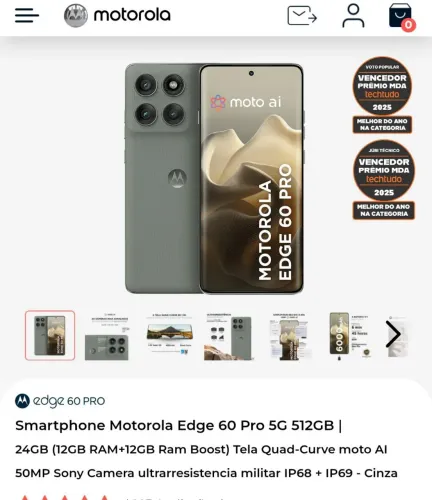 ? OPORTUNIDADE: Motorola Edge 60 Pro 5G 512GB (+ de R$ 1.000 Abaixo da Tabela!)