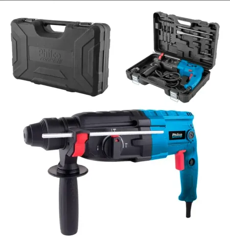 Martelete Force Pmt01 900w Impacto 3j 1400rpm Philco Cor Azul e Preto