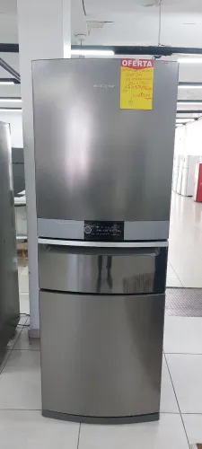 (((12X349,00,00))) 485LTS 220V FROST FREE AÇO INOX ESCOVADO GELADEIRA DUPLEX NOVÍSSIMA 