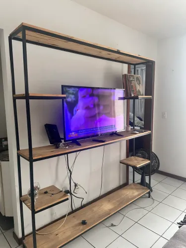 Rack para sala estilo industrial
