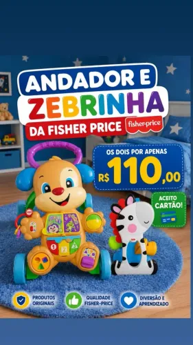 Andador para bebê , ganhe a girafinha Fisher price
