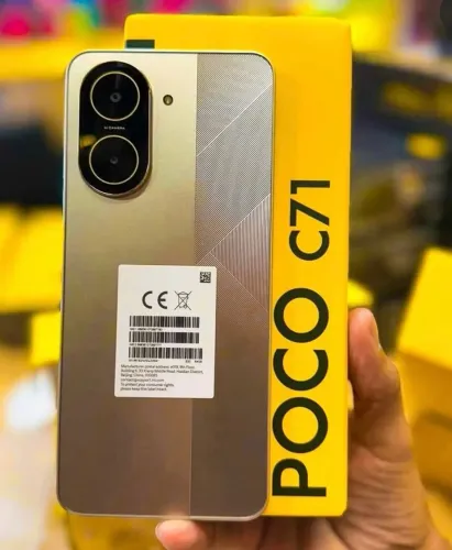 Celular Xiaomi POCO C71 64GB 3GB Dourado - Loja física com Garantia