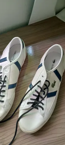 Tênis em detalhes em couro Lacoste Tam 39