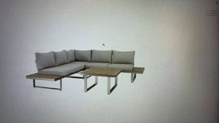 Conjunto Sofá e Mesa alumínio de jardim