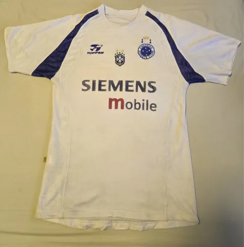 Camisa Cruzeiro Branca 2004 - Siemens Topper