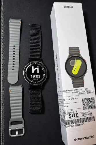 Galaxy Watch 7 44 Sem Detalhes - Completo na Caixa + Acessórios