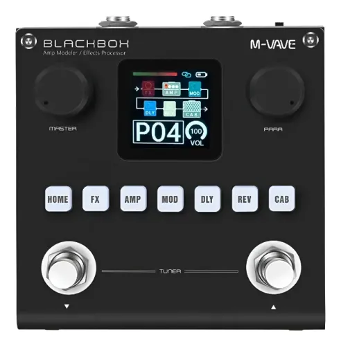 Pedal Mvave Blackbox Multiefeito para Guitarra Black Box