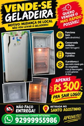 VENDE-SE GELADEIRA NO PRECINHO