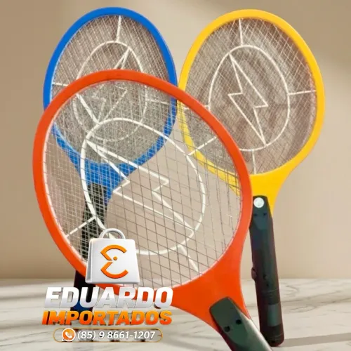 Raquete Elétrica Mata Mosquito Pernilongo Insetos, Recarregável