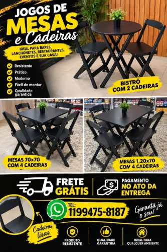 Jogos de mesas na promoção? frete grátis ? SOMOS FÁBRICA pagamento no ato da entrega