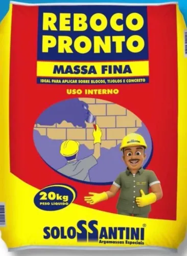 Reboco pronto massa fina direto da fabrica 20 kg
