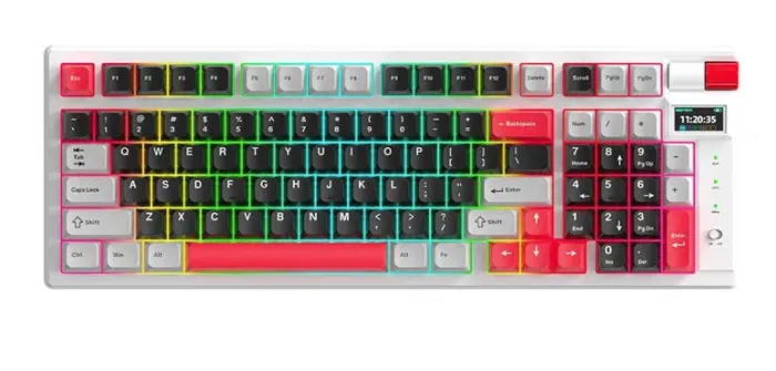 Teclado Mecânico Marvo Monka KG991W, RGB, Switch Roxo