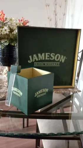 Kit para bar Jameson Irish Whisky bandeja porta gelo e pegador
