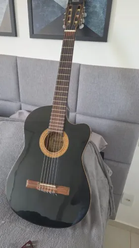 OPORTUNIDADE: VENDO VIOLÃO ROZINI ELETROACUSTICO PRETO -TRON X 500 ANO - DESC. 5% PIX2001