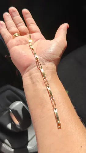 Pulseira masculina em Ouro 18k maciço 11.90g 5mm 20cm