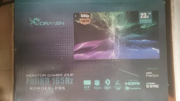 Monitor draxen 165hz retirada de peça