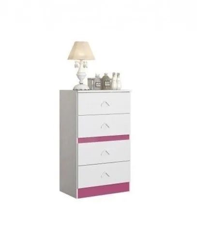 Quarto Infantil Rosa/Branco guarda-roupa + cômoda *novo na caixa