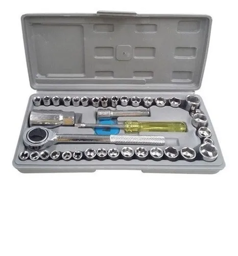 Kit Maleta Chave Catraca Reversível Jogo De Soquetes 40 Pçs