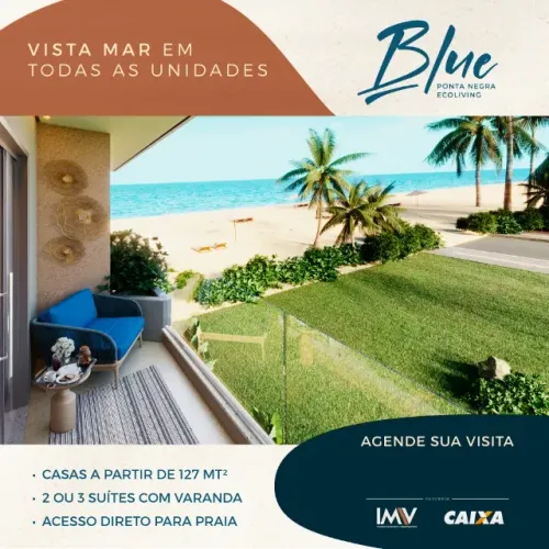Condomínio Blue Ponta Negra - Casas duplex com vista Mar em Ponta Negra - Maricá