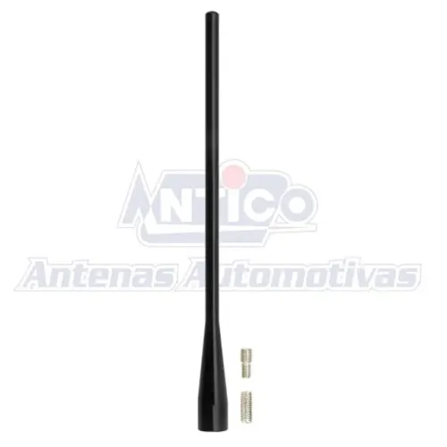 Antena Haste Todos os Veículos - Lisa Alumínio Preta Universal - Antico HS319