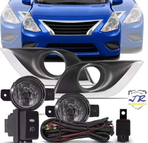 Kit Farol Milha Nissan Versa 2014 2015 2016 2017 2018 2019 Auxiliar Neblina