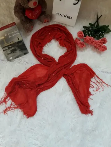 Echarpe pequenos diamantes