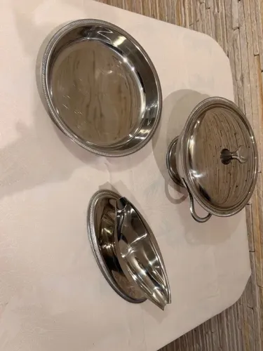Sopeira com molheira e bandeja Aço Nobre 18/10 Inox Stainless (usado)