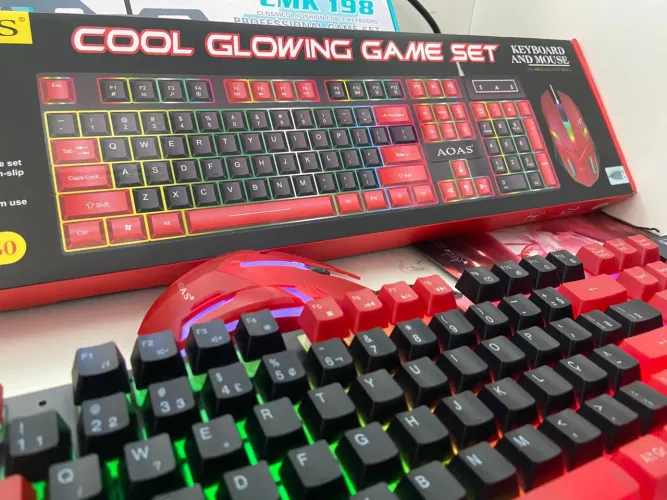 Teclado e Mouse Gamer Iluminado RGB -Entrega a domicílio 