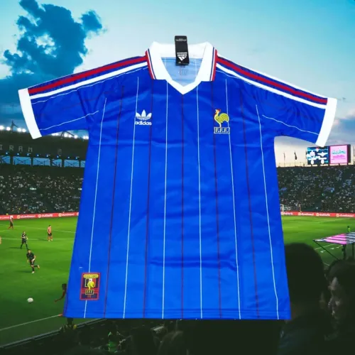 Camiseta seleção França Azul retrô tamanho P