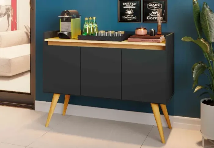 Buffet Gold 3 Portas - Entrega Rápida