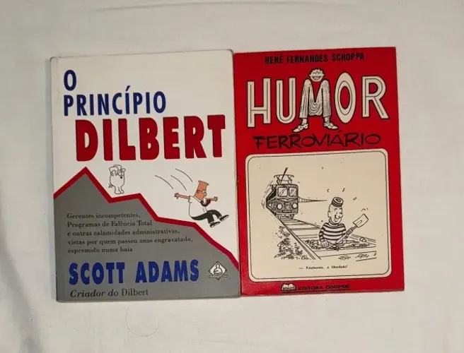 Livro: O Principio Dilbert + Humor Ferroviario - Bom Estado