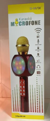 Microfone Karaokê Bluetooth Bmax BM-240 -Festas - Diversão Garantida - Loja Coimbra