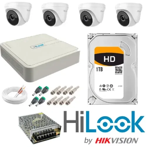 kit monitoramento 04 camera multilaser ahd 720p 500gb+acessorios 100mts de cabeamento.