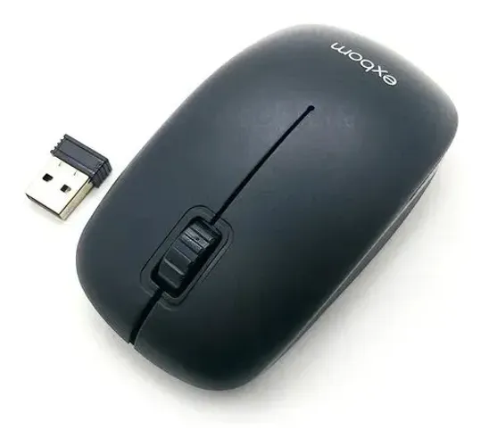 Mouse Sem Fio Exbom Preto