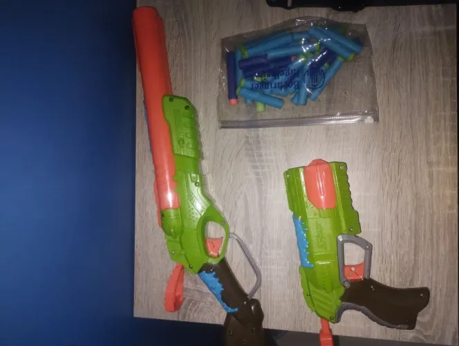 Armas nerf - Kit com 2 armas e balas