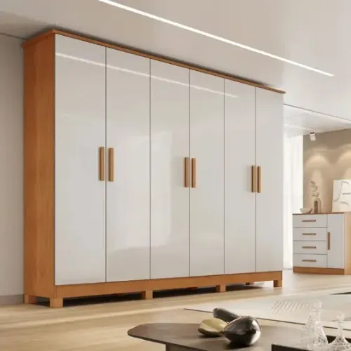 Guarda Roupa Casal 6Pts. Compacto 100%MDF 2.12M. Produto Novo Direto de Fábrica.